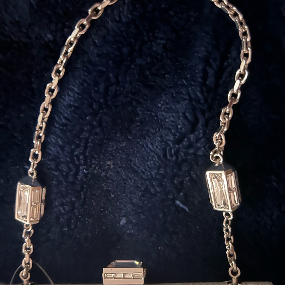 Judith Leiber Silver Satin Pleated Clutch - Picture 3 of 9